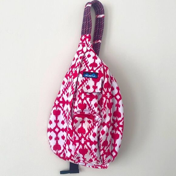 FP Movement by Free People Handbags - KAVU Rope Sling Fuchsia Pink Aztec Print Adjustable Hiking Beach Vacation
